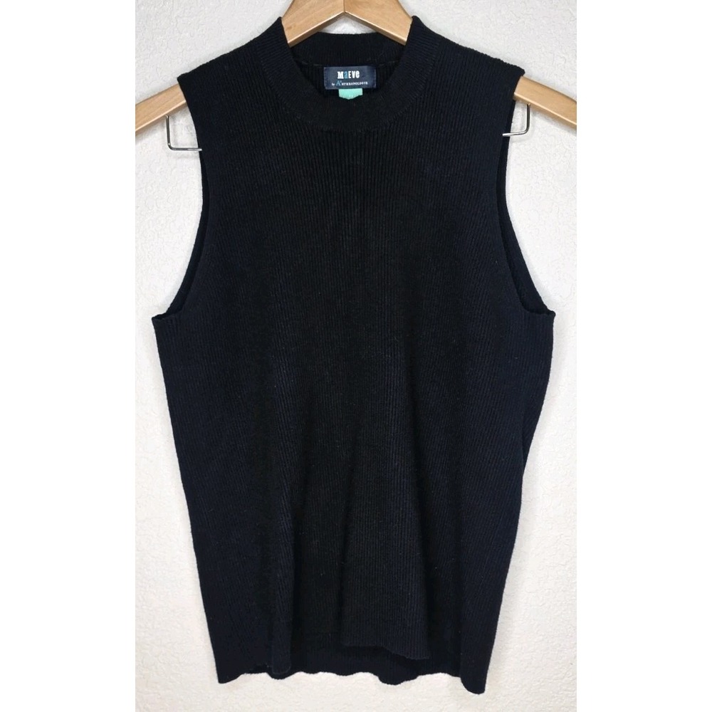 Maeve Anthropologie Mock Neck Sleeveless Turtleneck Top Women 1X Ribbed Career